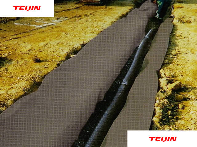 砕石、有孔管への土砂侵入防止
