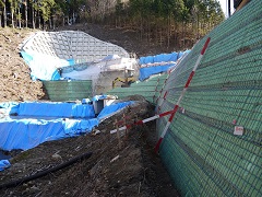 砂防ダム脇法面保護工(愛知)